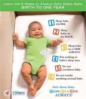 Photo of the cover of the SIDS Safe Sleep Environment Brochure